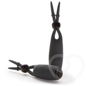 Вібруючі затискачі для сосків "солодке катування", Черный