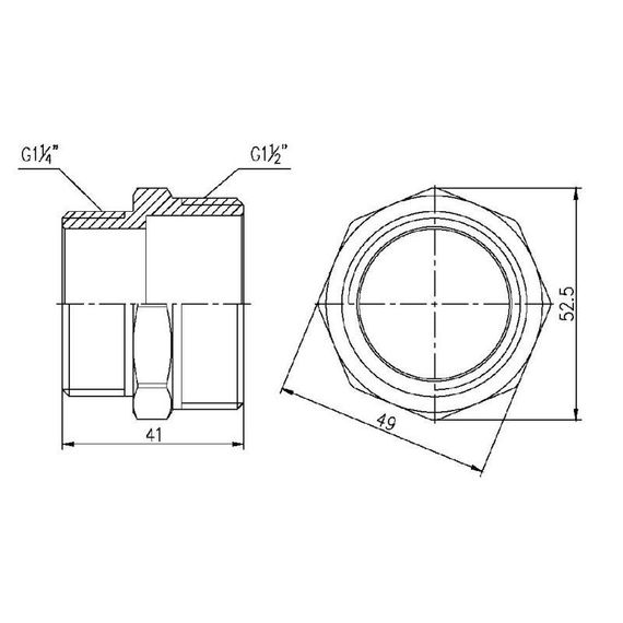 Ниппель редукционный Thermo Alliance Forte 1 1/2"х11/4" SF3594032 | Зображення 1