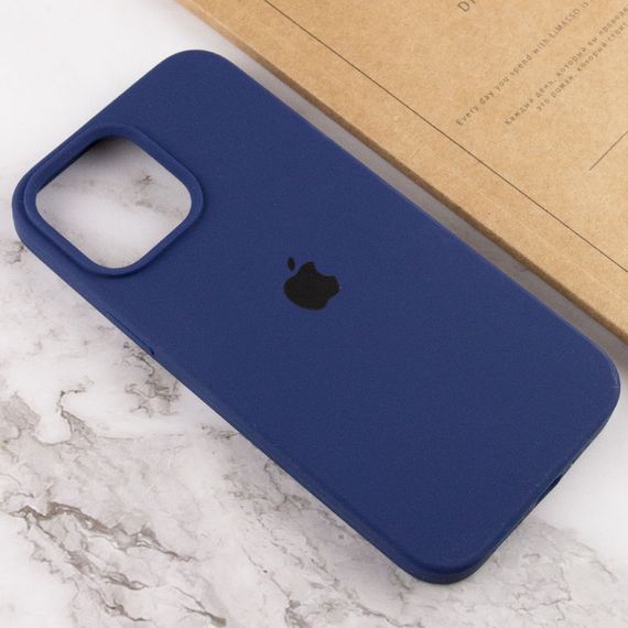 Чехол Silicone Case Full Protective (AA) для Apple iPhone 14 (6.1") Синий / Deep navy | Зображення 4