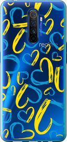Чехол на Realme X2 Pro Сердца UA "5292u-1866-17620"
