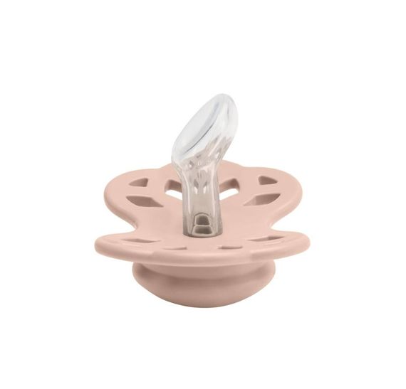 Соска пустушка BIBS 6-18 Infinity Silicone Anatomical (анатомічна) – Blush | Зображення 2