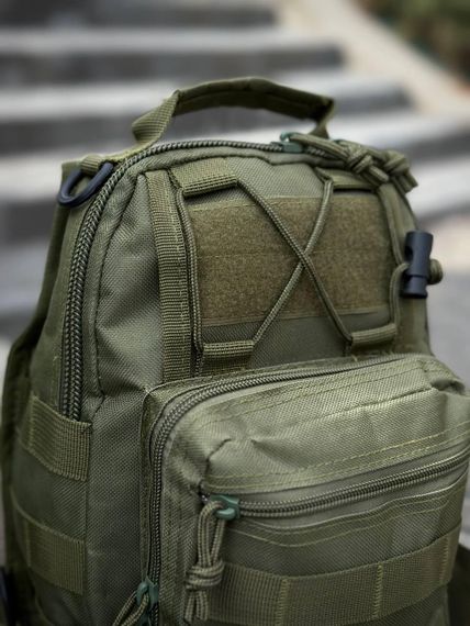 Сумка тактична на моллі через плече Олива підсумок тактичний з ременем через плече | Зображення 5