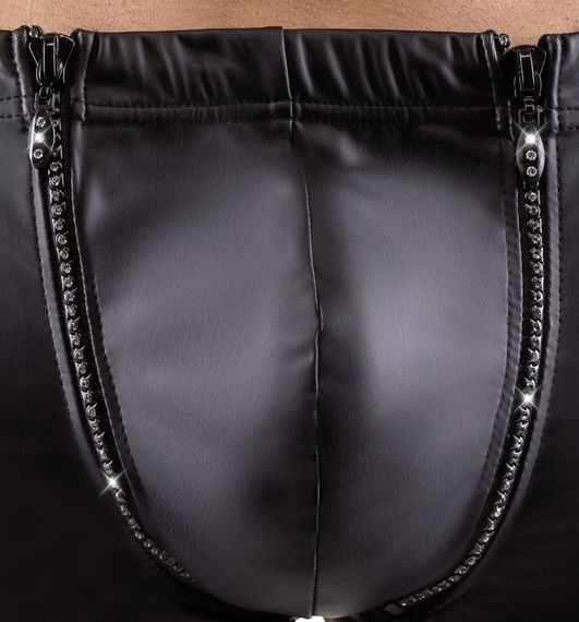 Боксери труси зі стразами по блискавці Sven Joy Ment Men's Pants, чорний, L | Зображення 2