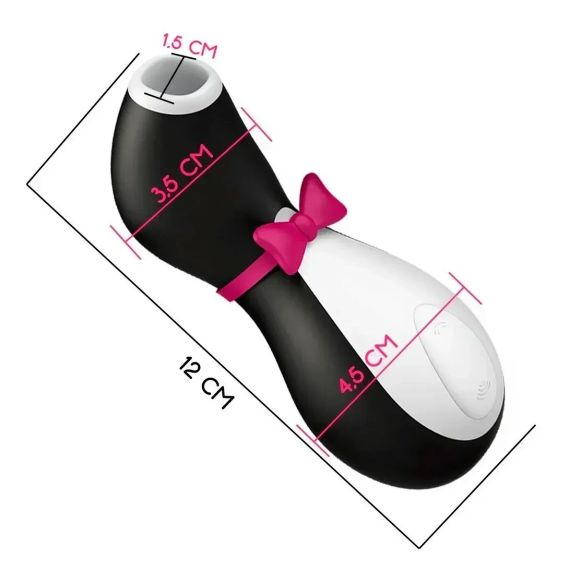Вакуумний кліторальний стимулятор Satisfyer Pro Penguin, чорний Sex Aura | Зображення 4