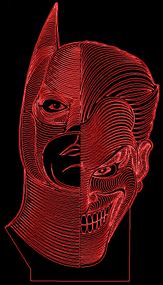 Акриловый светильник-ночник Бэтмен Джокер красный tty-n000740