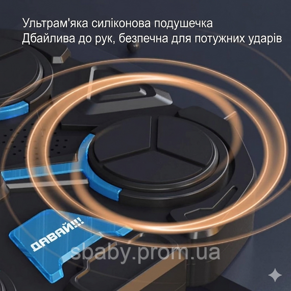 Настінний боксерський тренажер на 4 секції музичний з Bluetooth і підсвіткою рукавичками Інтерактивний музичний тренажер | Зображення 4