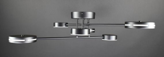 Люстра світлодіодна стельова LED світильник для квартири на стелю лед 27934 Чорний 18х86х86 см. | Зображення 3