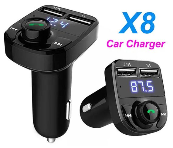 Автомобильный модулятор трансмиттер X8 Bluetooth A2DP/V4.2+EDR MP3 плеер USB зарядка | Зображення 4