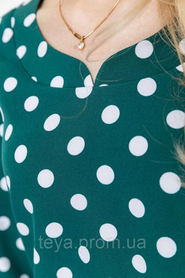 Плаття вільного крою в горох колір зелений FA_007272 | Зображення 4