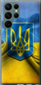 Чехол на Samsung Galaxy S22 Ultra Флаг и герб Украины 1 "375u-2500-17620"