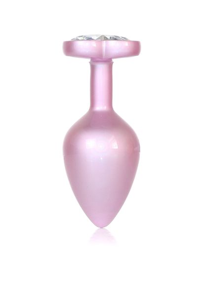 Анальна пробка Boss Series Plug Jewellery Pearl Pink Heart, прозора | Зображення 4