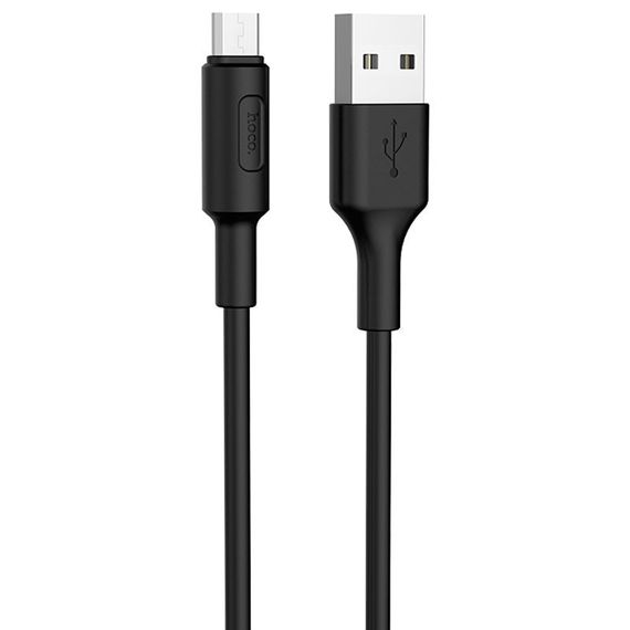 Дата кабель Hoco X25 Soarer MicroUSB (1m) Чорний