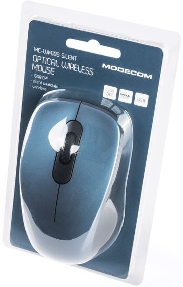 Мишка  Modecom  MC-WM10S, бездротова, 3кн., 1600dpi, Silent, синя | Зображення 2