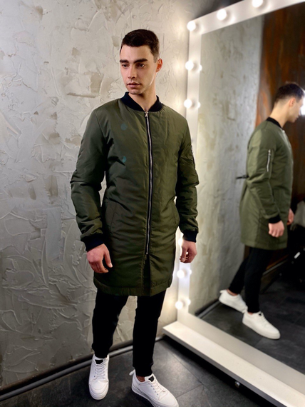 Бомбер Плащ хаки S M | Зображення 2