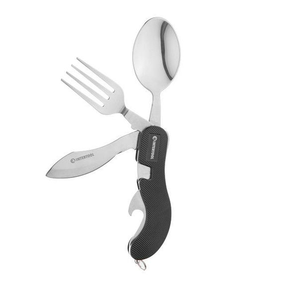 Мультиінструмент туристичний, 5 в 1, чохол INTERTOOL HT-0543