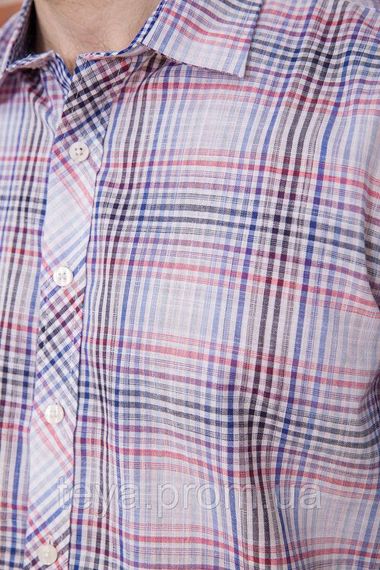 Сорочка чоловіча картата колір рожево-синій розмір XL FA_03786 | Зображення 4