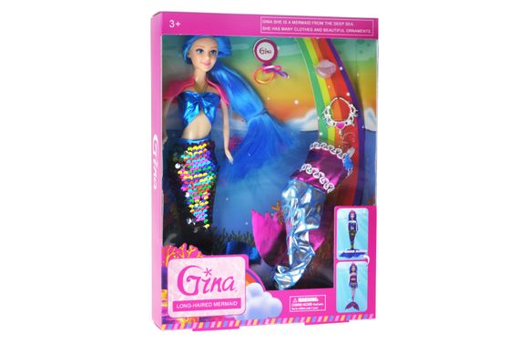 Лялька "Русалка" GN027 з аксесуарами в коробці р.32x5,5x23см YG Toys