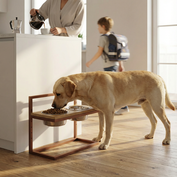 Миски на регулируемой подставке для больших собак Hollky Flex L (2 × 1.8 л) FL-502850-GLNT | Зображення 4