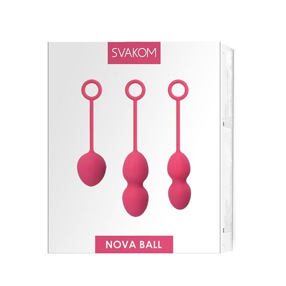 Набір вагінальних кульок зі зміщеним центром ваги Svakom Nova Plum Red | Зображення 5