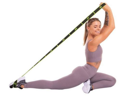 Еспандер стрічковий EasyFit Medium (M) 90х3 см гумка з петлями для розтяжки, фітнесу та тренувань Зелений (EF-1682-GN) | Зображення 2