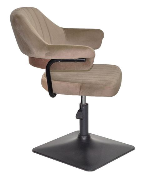 Кресло Jeff 4-BK-Base велюр кофейный B-1042, черная квадратная нога-опора, с регулировкой высоты | Зображення 1