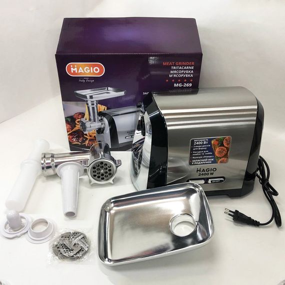 М'ясорубка з металевим редуктором Magio MG-269, М'ясорубка DI-755 для м'яса. | Зображення 7