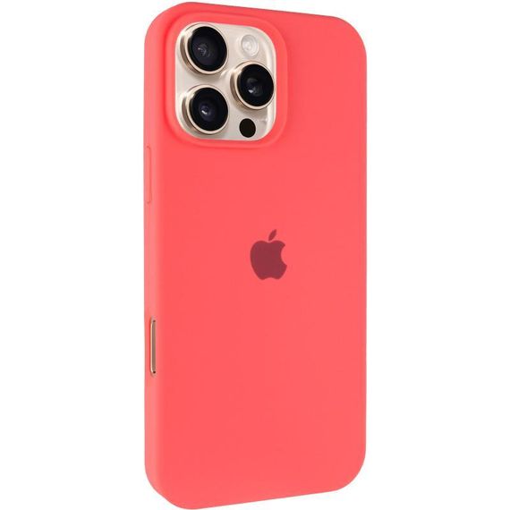 Чехол Silicone Case Full Protective (AA) для Apple iPhone 16 Pro Max (6.9") Арбузный / Watermelon red
