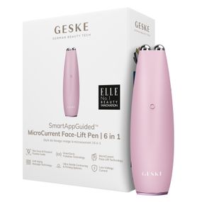 Мікрострумова ручка для підтяжки шкіри обличчя GESKE MicroCurrent Face-Lift Pen 6в1 pink