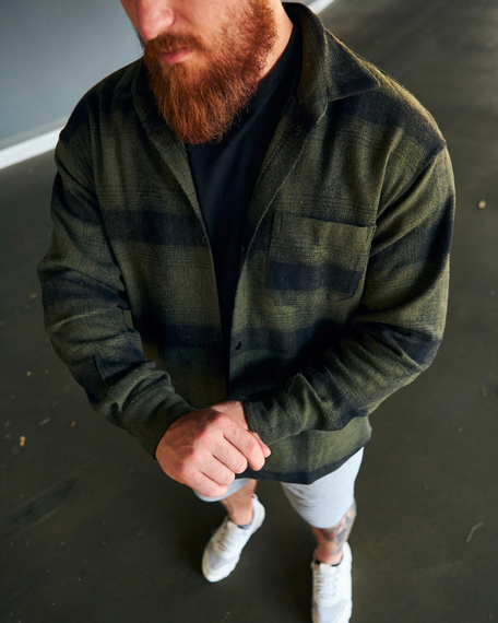 Теплая рубашка хаки S | Зображення 4