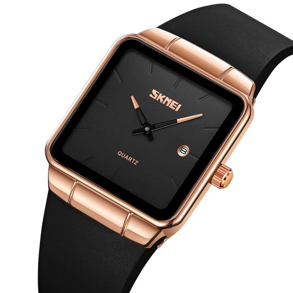 Класичний жіночий годинник Skmei 2173RGBK Rose Gold-Black | Зображення 1