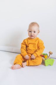 Дитячий костюм для малюка (кофта + штанці) колір гірчиця р 92
