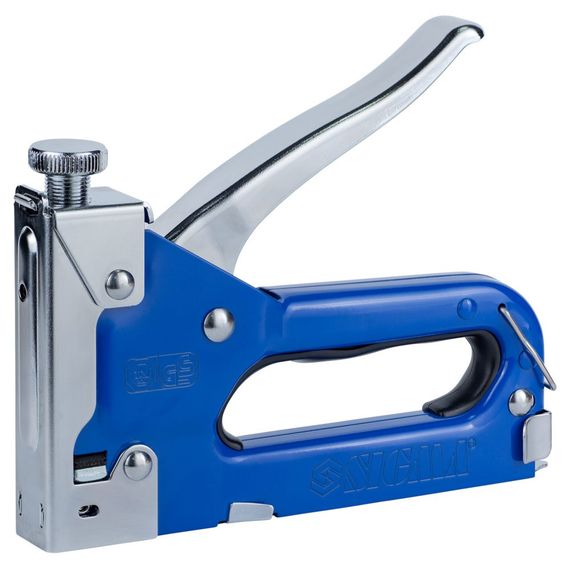 Степлер Sigma з регулятором для скоб 4-14мм (синій) (2821011)