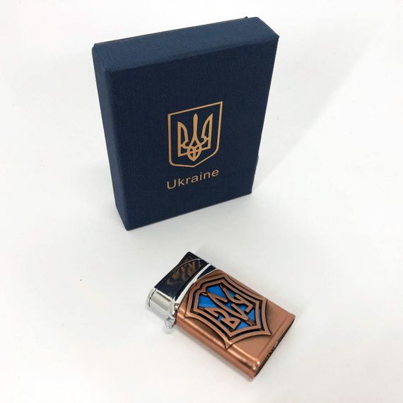 Запальничка газова ЗСУ (Подарунка, Гостро полум'я) HL-4112-4. HV-330 Колір: бронза | Зображення 5