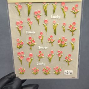 Об'ємна наліпка для нігтів 1135 на липкій основі (7 х 9 см)