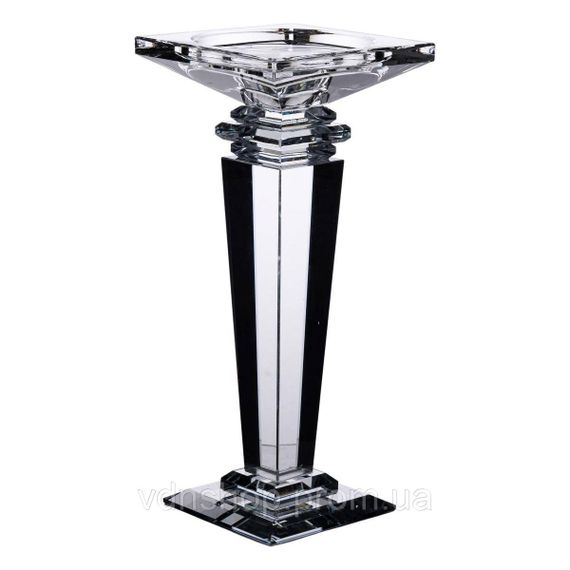 Подсвечник стеклянный на высокой ножке 9.5×9.5×22.5 см декоративный прозрачный HP-4-53M