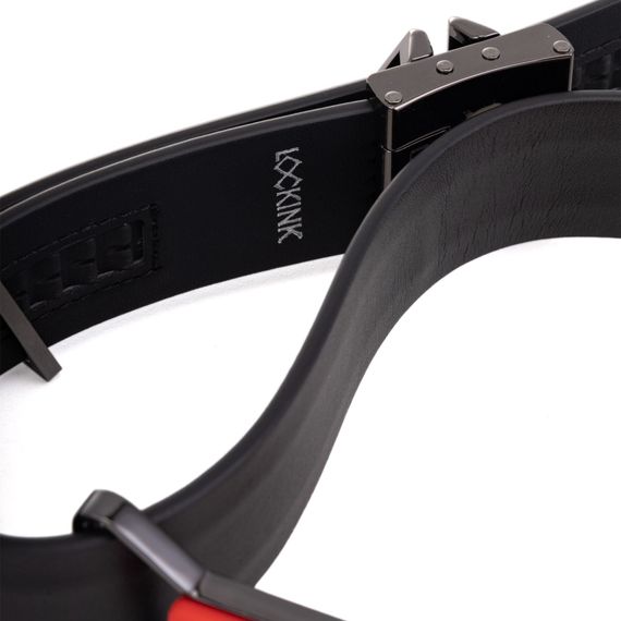 Шкіряний кляп з 2-ма насадками LOCKINK Ball-Gag & Gag-bite Set - Black | Зображення 1