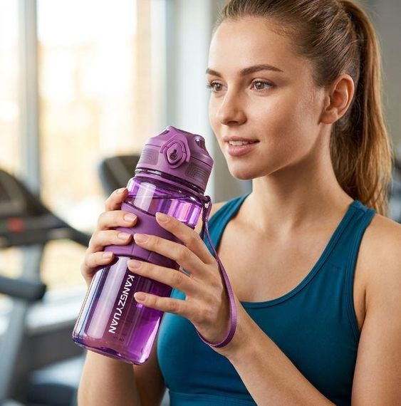 Спортивная бутылка для воды KANGZYUAN 650 мл фиолетовая, тритановая (BPA Free) | Зображення 2