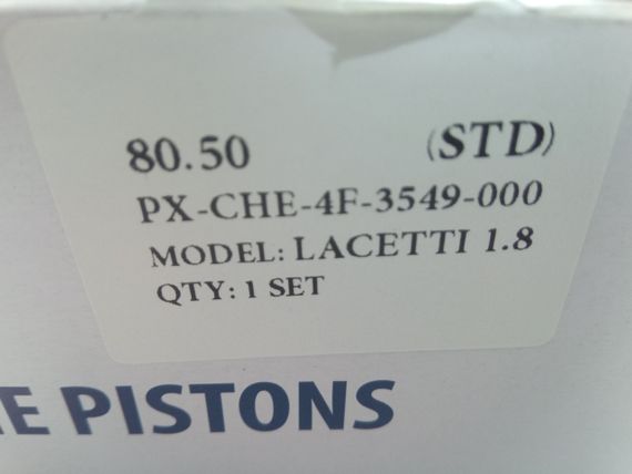 Поршень Lacetti 1.8 LDA 80,50 стандарт, AMP (PX-CHE-4F-3549-000) к-т зі пальцями (96493393) | Зображення 1