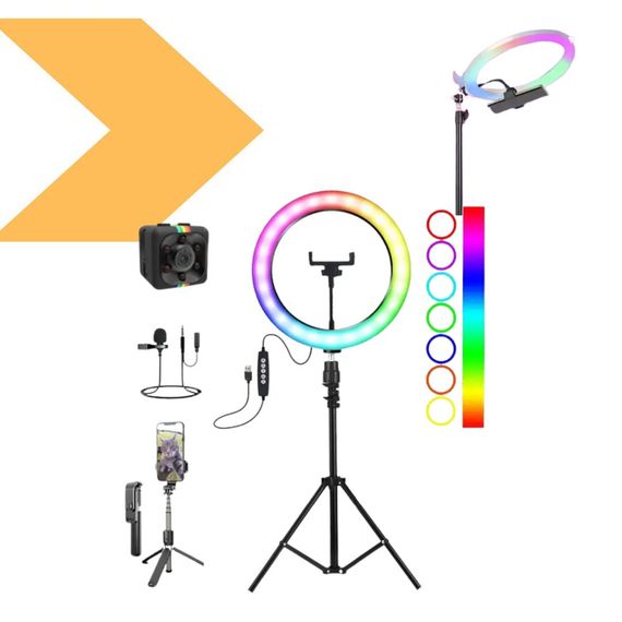 Кольцева LED лампа XPRO RL-18RGB чорний (41767-RL-18RGB_1520)