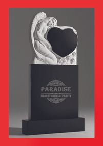 Одинарный эксклюзивный фрезерный памятник из гранита