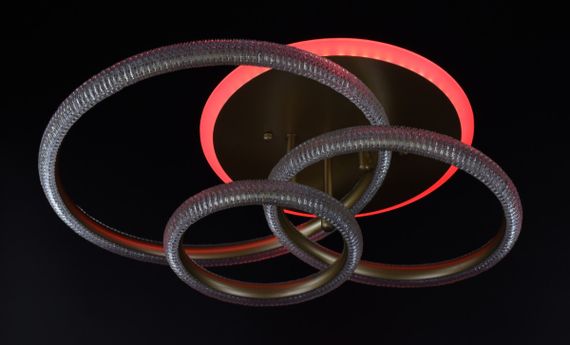 Люстра світлодіодна стельова LED світильник для квартири на стелю лед 26325 Золото 16х37х50 см. | Зображення 5