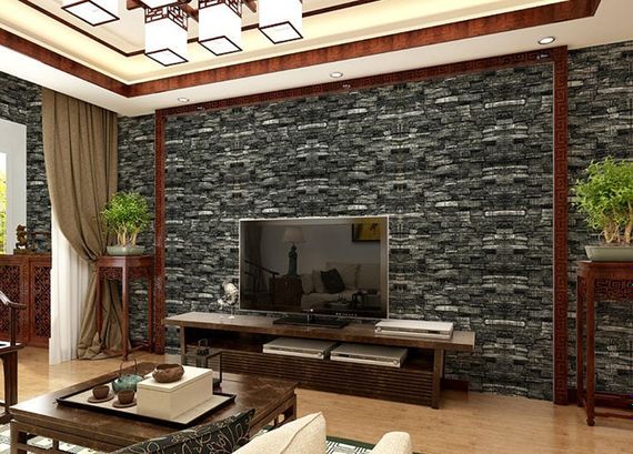 Стінова 3D панель самоклеюча Шпалери під декоративний камінь Самоклейка 3Д сірий 70*77 см 5мм | Зображення 4