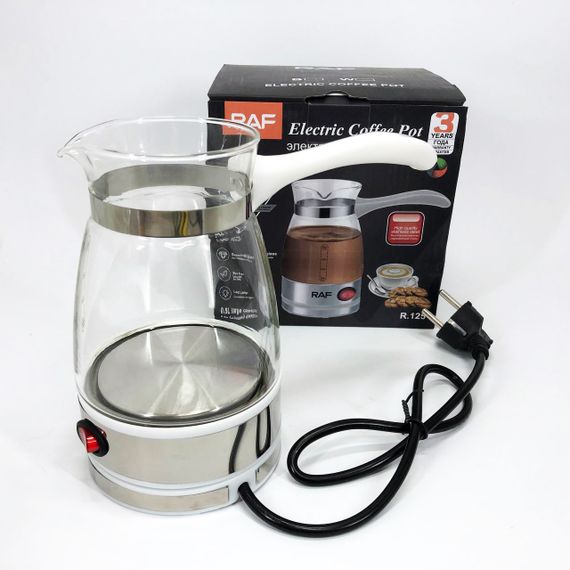 Электронная турка RAF R.125 500мл 600 Вт, Электрическая турка 0.5 л Электрическая кофеварка TQ-37 | Зображення 4