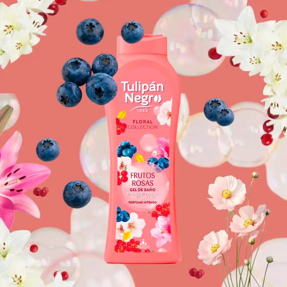 Гель для душу парфумований Tulipan Negro Shower Gel - Frutos Rosas (650 ml) | Зображення 1