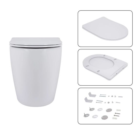 Набір Qtap Nest 4 в 1 підвісний унітаз Robin 520x365x365 + комплект інсталяції QT13332381AW47498 | Зображення 6