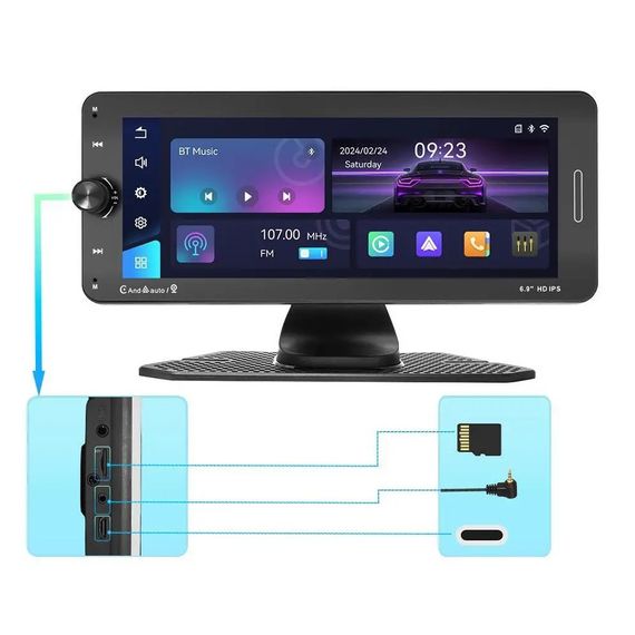 Портативний екран 7-дюймовий з CarPlay XPRO 601W (44580-601W_1651) | Зображення 7