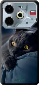Чохол на Tecno POVA 6 Neo Димчастий кіт "825b-3753-2448"