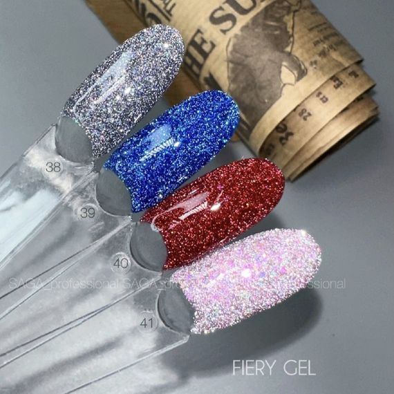 Светоотражающий гель-лак SAGA 41 Fiery 9мл | Зображення 1