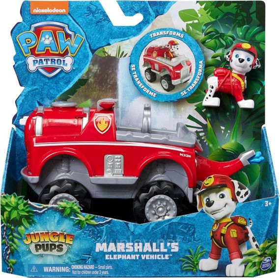 Щенячий патруль у джунглях Машина слон та фігурка Маршала Оригінал Paw Patrol Jungle Pups Marshall Elephant Vehicle | Зображення 1