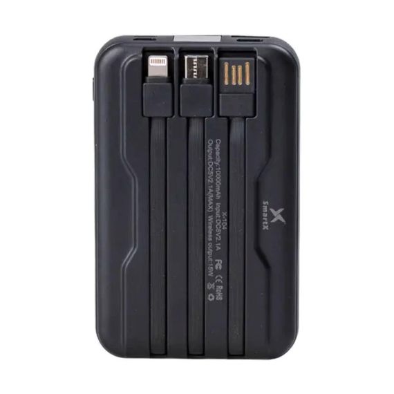 Повербанк с беспроводной зарядкой 10000mah 3 шнура в комплекте X104 | Зображення 3